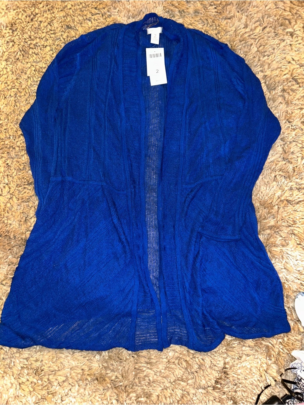 Chico's Eclipse Open-Front Cardigan Sweater - Majestic Blue